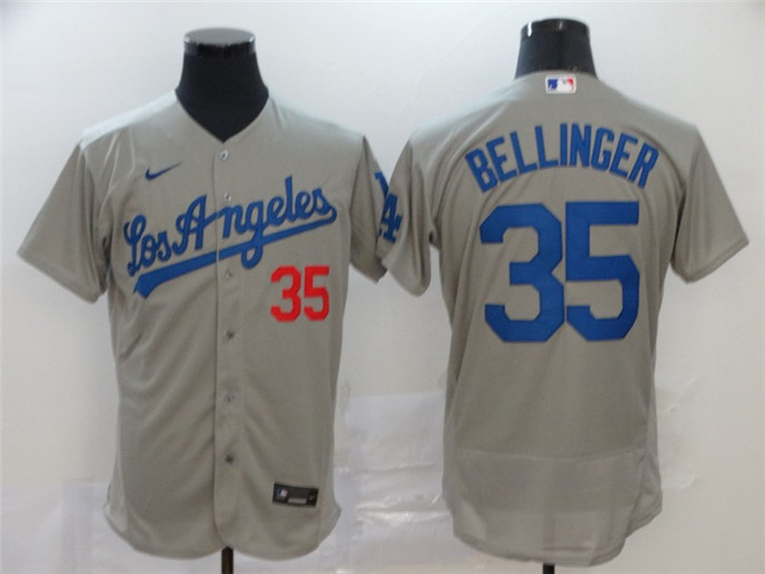 2020 Los Angeles Dodgers #35 Cody Bellinger Gray Stitched MLB Flex Base Nike Jersey