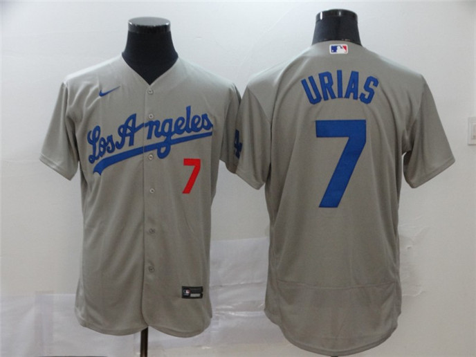 2020 Los Angeles Dodgers #7 Julio Urias Gray Stitched MLB Flex Base Nike Jersey