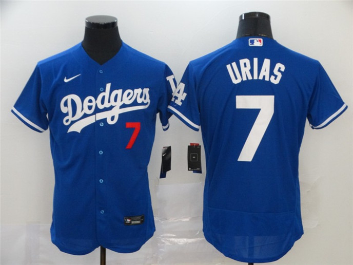 2020 Los Angeles Dodgers #7 Julio Urias Blue Stitched MLB Flex Base Nike Jersey