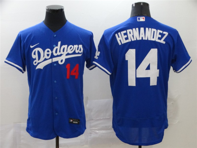 2020 Los Angeles Dodgers #14 Enrique Hernandez Blue Stitched MLB Flex Base Nike Jersey