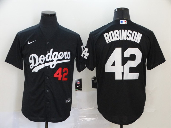 2020 Los Angeles Dodgers #42 Jackie Robinson Black Stitched MLB Cool Base Nike Jersey