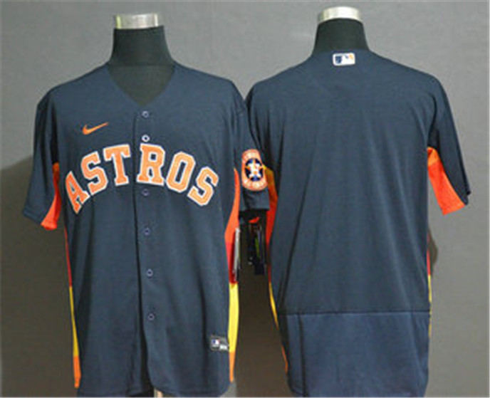 2020 Houston Astros Blank Navy Blue Stitched MLB Flex Base Nike Jersey