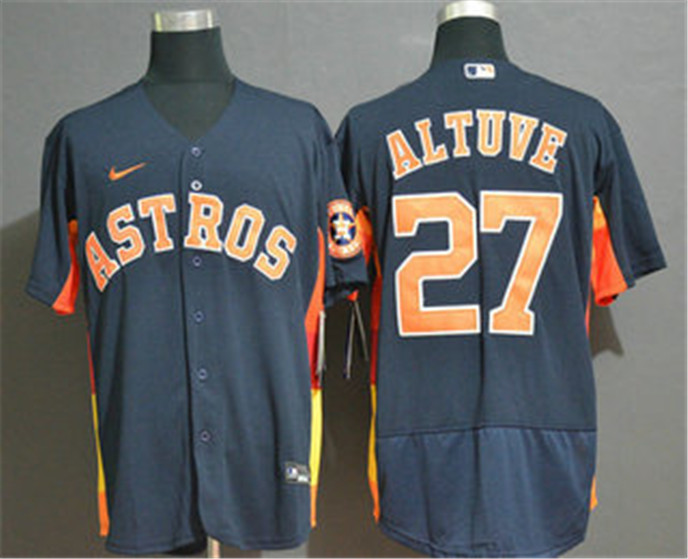 2020 Houston Astros #27 Jose Altuve Navy Blue Stitched MLB Flex Base Nike Jersey