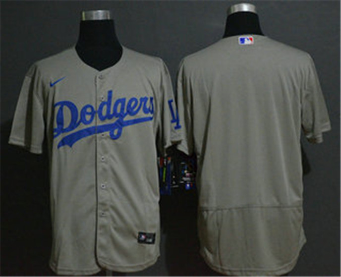 2020 Los Angeles Dodgers Blank Gray Alternate Stitched MLB Flex Base Nike Jersey