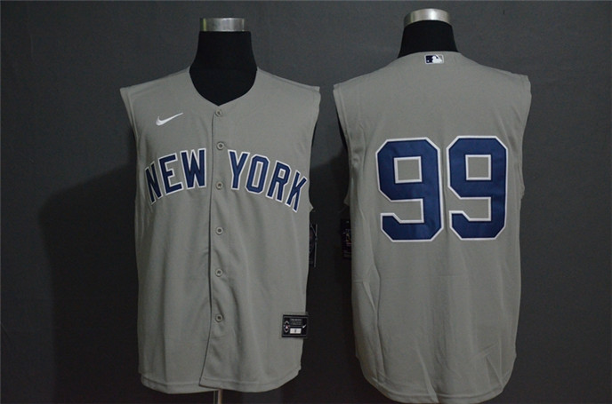 2020 New York Yankees #99 Aaron Judge Grey Cool and Refreshing Sleeveless Fan Stitched MLB Nike Jers