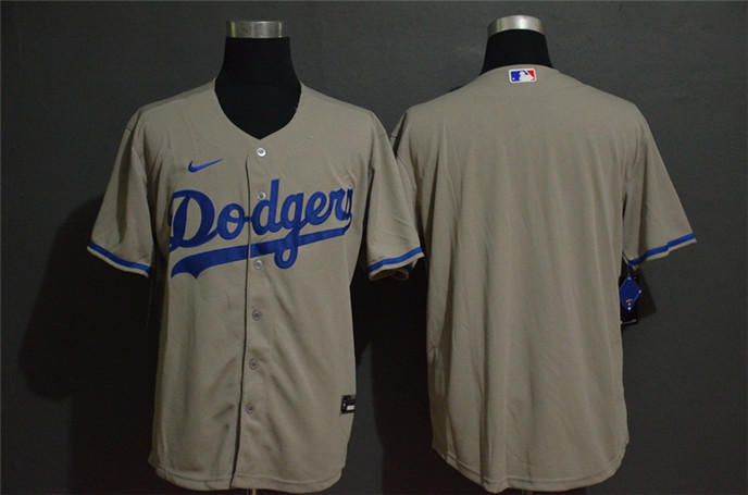 2020 Los Angeles Dodgers Blank Gray Stitched MLB Cool Base Nike Jersey