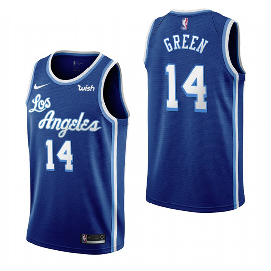 2020 Los Angeles Lakers #14 Danny Green Blue 2019-20 Classic Edition Stitched NBA Jersey