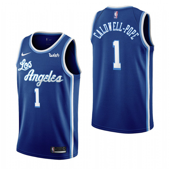 2020 Los Angeles Lakers #1 Kentavious Caldwell-Pope Blue 2019-20 Classic Edition Stitched NBA Jersey