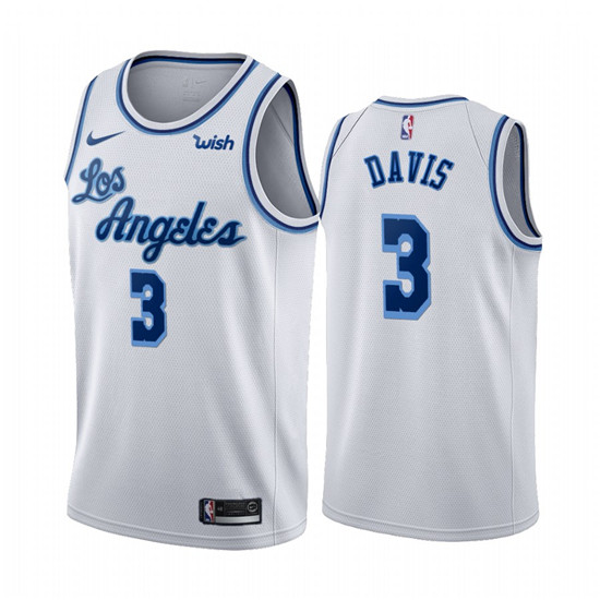 2020 Nike Lakers #3 Anthony Davis White 2019-20 Hardwood Classic Edition Stitched NBA Jersey