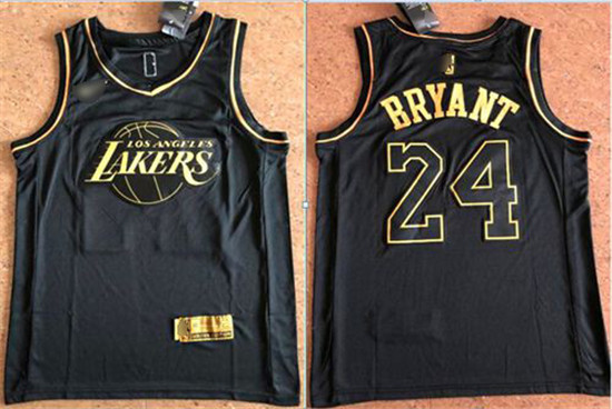 2020 Nike Lakers #24 Kobe Bryant Black Gold NBA Swingman Limited Edition Jersey