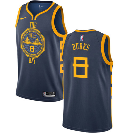 2020 Nike Warriors #8 Alec Burks Navy NBA Swingman City Edition 2018-19 Jersey