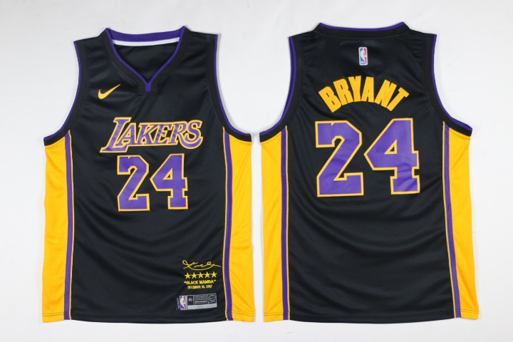 2020 Lakers 24 kobe Bryant Black Mamba Nike Swingman Jersey