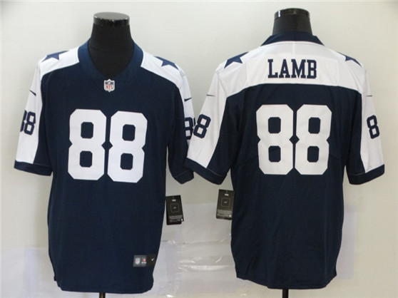 2020 Dallas Cowboys #88 CeeDee Lamb Blue Thanksgiving Vapor Untouchable Stitched NFL Limited Jersey