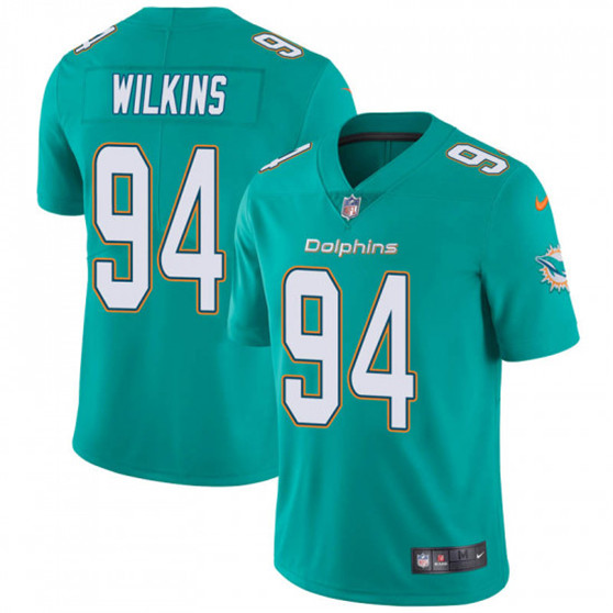 2020 Miami Dolphins #94 Christian Wilkins Limited Team Color Aqua Vapor Untouchable Jersey