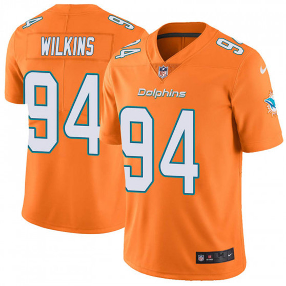 2020 Miami Dolphins #94 Christian Wilkins Limited Color Orange Rush Jersey