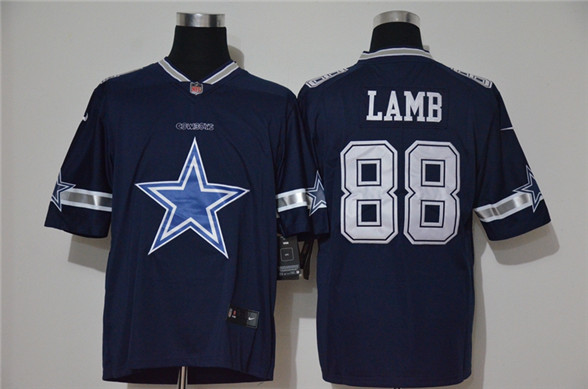 2020 Dallas Cowboys #88 CeeDee Lamb Navy Blue Big Logo Vapor Untouchable Stitched NFL Nike Fashion L