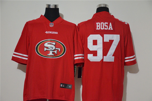 2020 San Francisco 49ers #97 Nick Bosa Red Big Logo Vapor Untouchable Stitched NFL Nike Fashion Limi