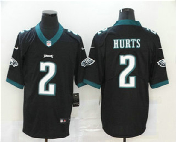 2020 Philadelphia Eagles #2 Jalen Hurts Black 2020 Vapor Untouchable Stitched NFL Limited Jersey