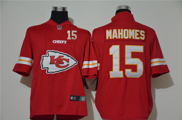 2020 Kansas City Chiefs #15 Patrick Mahomes Red Big Logo Number Vapor Untouchable Stitched NFL Nike