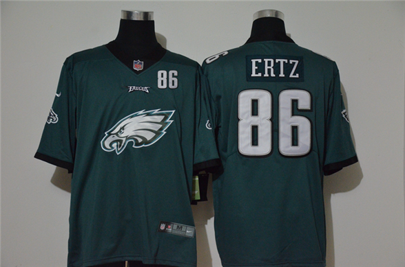 2020 Philadelphia Eagles #86 Zach Ertz Midnight Green Big Logo Number Vapor Untouchable Stitched NFL