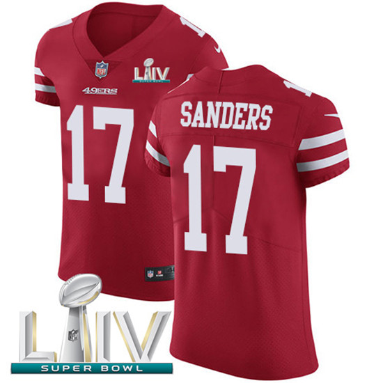 2020 Nike 49ers #17 Emmanuel Sanders Red Super Bowl LIV Team Color Men's Stitched NFL Vapor Untoucha