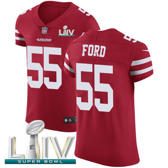 2020 Nike 49ers #55 Dee Ford Red Super Bowl LIV Team Color Men's Stitched NFL Vapor Untouchable Elit