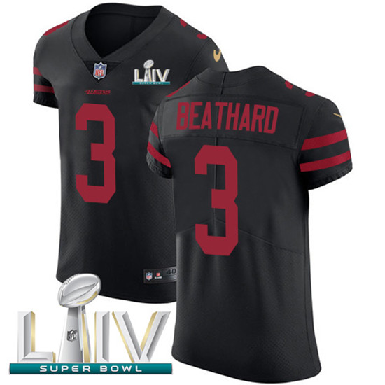 2020 Nike 49ers #3 C.J. Beathard Black Super Bowl LIV Alternate Men's Stitched NFL Vapor Untouchable