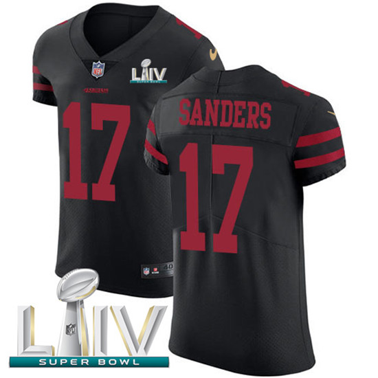 2020 Nike 49ers #17 Emmanuel Sanders Black Super Bowl LIV Alternate Men's Stitched NFL Vapor Untouch