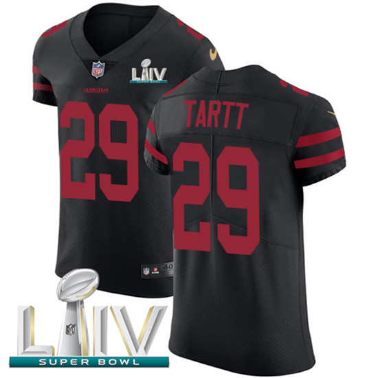 2020 Nike 49ers #29 Jaquiski Tartt Black Super Bowl LIV Alternate Men's Stitched NFL Vapor Untouchab