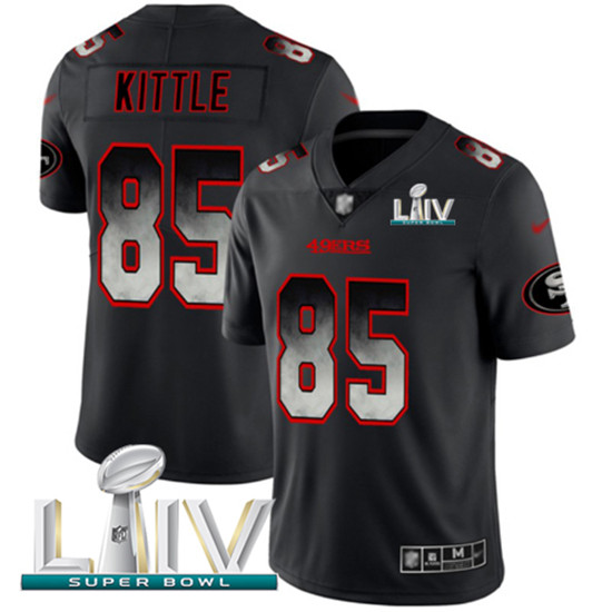 2020 Nike 49ers #85 George Kittle Black Super Bowl LIV Men's Stitched NFL Vapor Untouchable Limited