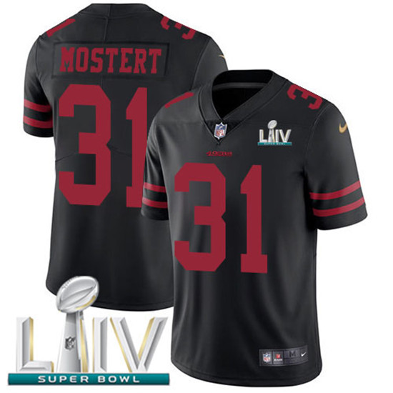 2020 Nike 49ers #31 Raheem Mostert Black Super Bowl LIV Alternate Men's Stitched NFL Vapor Untouchab