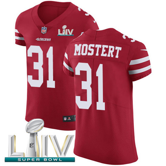 2020 Nike 49ers #31 Raheem Mostert Red Super Bowl LIV Team Color Men's Stitched NFL Vapor Untouchabl