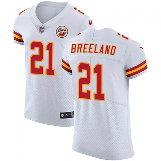 2020 Nike Chiefs #21 Bashaud Breeland White Men's Stitched NFL Vapor Untouchable Elite Jersey