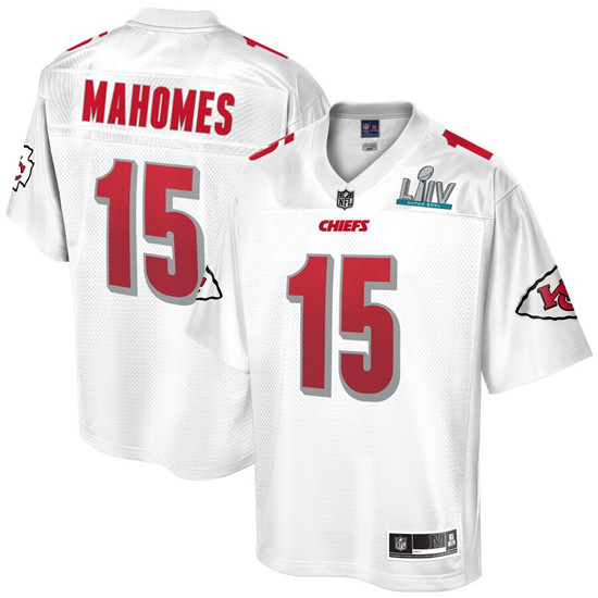 2020 Men's Kansas City Chiefs #15 Patrick Mahomes NFL Pro Line White Super Bowl LIV Champions Jersey