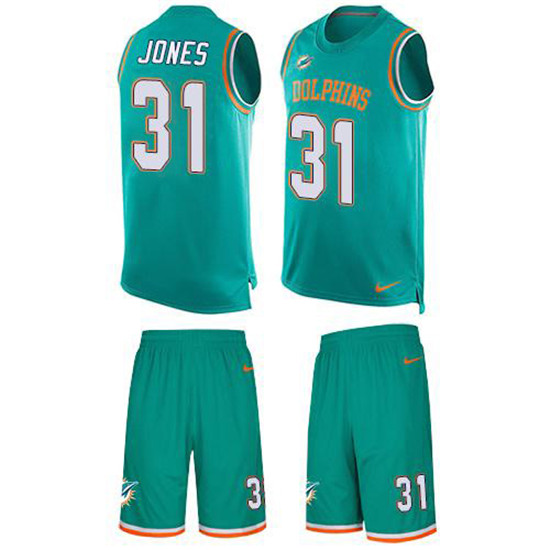 2020 Nike Dolphins #31 Byron Jones Aqua Green Team Color Men's Stitched NFL Limited Tank Top Suit Je