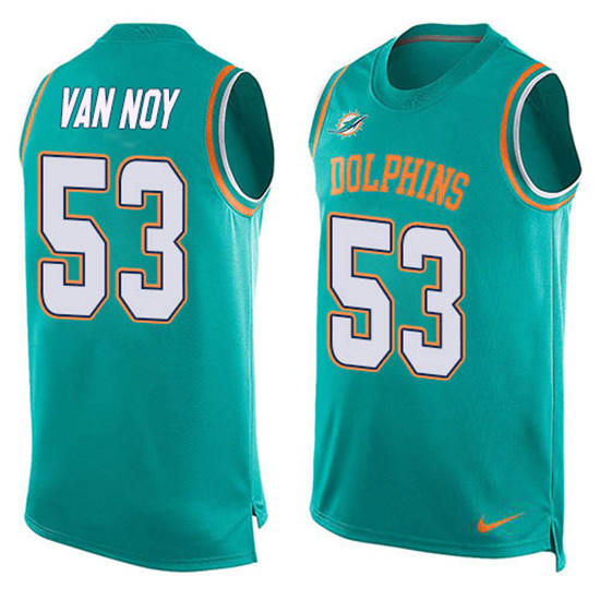2020 Nike Dolphins #53 Kyle Van Noy Aqua Green Team Color Men's Stitched NFL Limited Tank Top Jersey