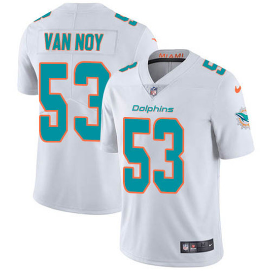 2020 Nike Dolphins #53 Kyle Van Noy White Men's Stitched NFL Vapor Untouchable Limited Jersey