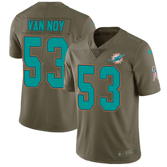 2020 Nike Dolphins #53 Kyle Van Noy Olive Men's Stitched NFL Limited 2017 Salute To Service Jersey