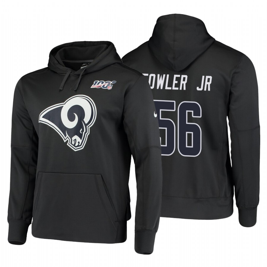 Los Angeles Rams #56 Dante Fowler Jr. Nike 100 Primary Logo Circuit Name & Number Pullover Hoodie Ch