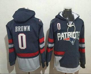 New England Patriots #0 Antonio Brown 2016 Navy Blue Team Color Stitched Hoodie