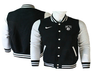 Brooklyn Nets Black Stitched NBA Jacket