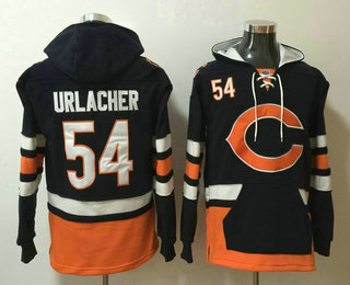 Chicago Bears #54 Brian Urlacher NEW Navy Blue Pocket Stitched Pullover Hoodie