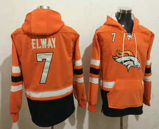 Denver Broncos #7 John Elway 2016 Orange Team Color Stitched Hoodie