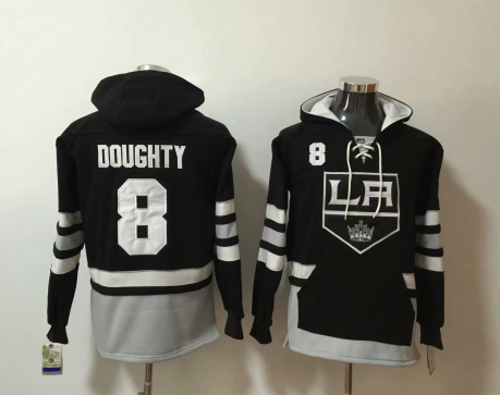 Los Angeles Kings #8 Drew Doughty NEW Black Pocket Stitched NHL Old Time Hockey Hoodie