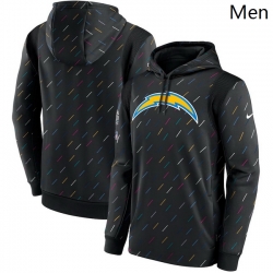 Los Angeles Chargers Nike Charcoal 2021 Crucial Catch Therma Pullover Hoodie