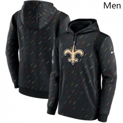 New Orleans Saints Nike Charcoal 2021 Crucial Catch Therma Pullover Hoodie