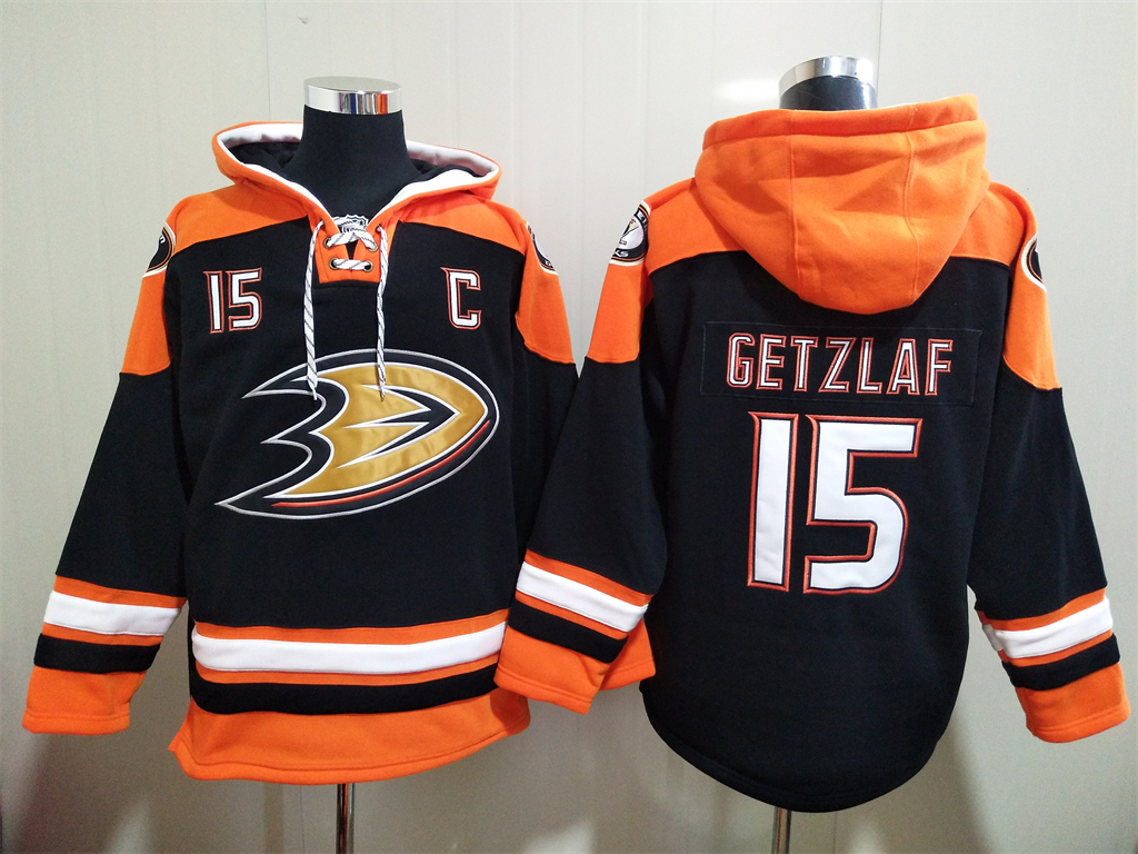 Hockey Anaheim Ducks #15 Ryan Getzlaf Black Hoodie