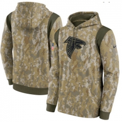 Atlanta Falcons Nike Camo 2021 Salute To Service Therma Performance Pullover Hoodie