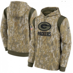 Green Bay Packers Nike Camo 2021 Salute To Service Therma Performance Pullover Hoodie