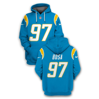 Los Angeles Chargers #97 Joey Bosa Blue 2021 Pullover Hoodie